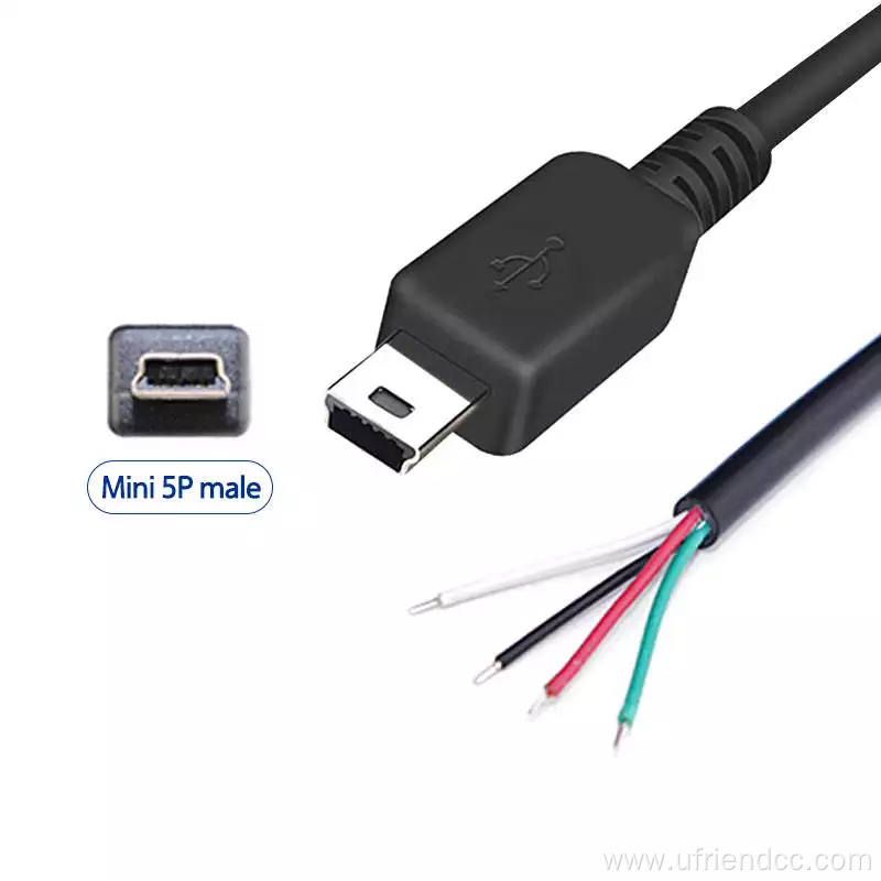 OEM/ODM Mini Male Plug Type Data Charging Cable