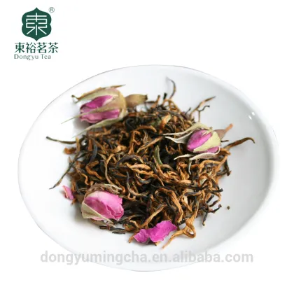 Chinese tea manufacturer fresh Rose Black Tea Golden bud premium tea gift packing style