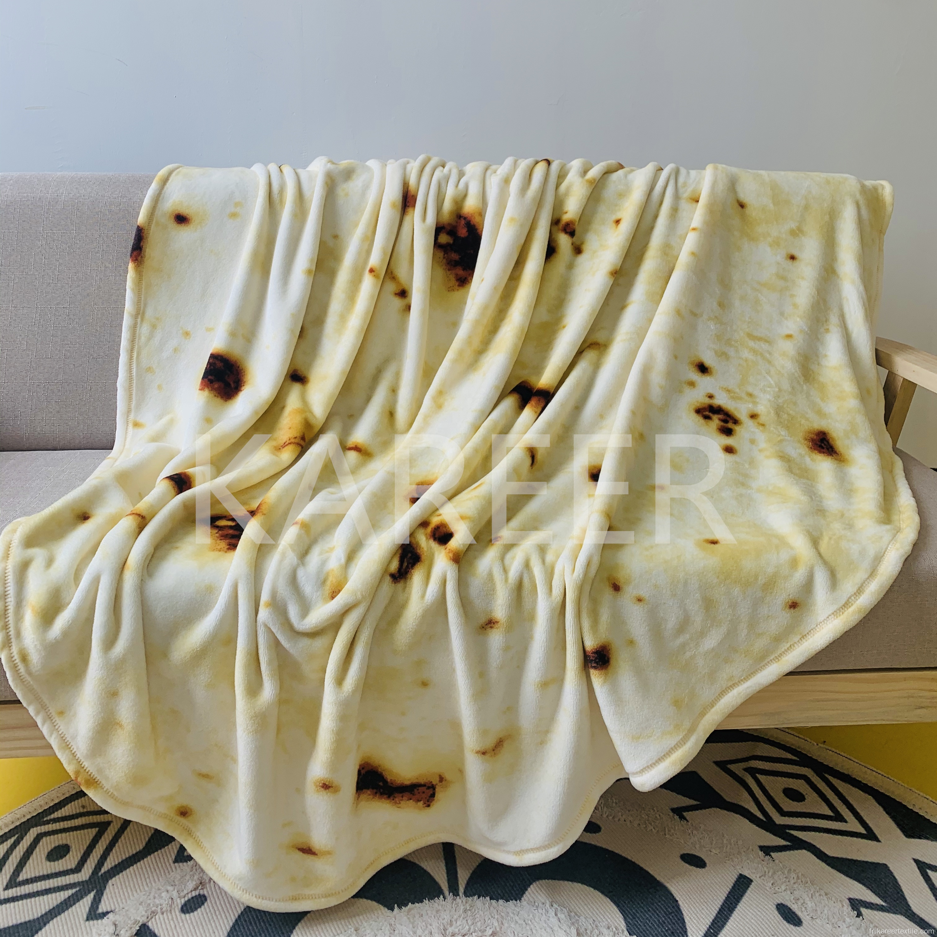 Couverture de pizza Tortilla Burrito Torrito Super Soft Flannel Burrito