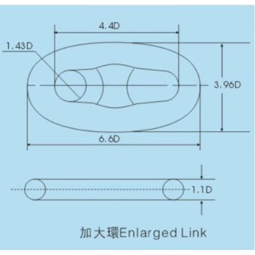 Anchor chain Enlarged Link (EL)