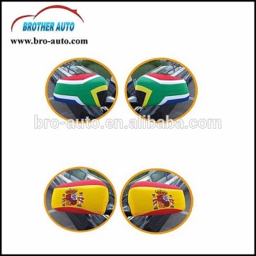 Hot sell cheap elastic polyester flag picture car wing mirror cover flag