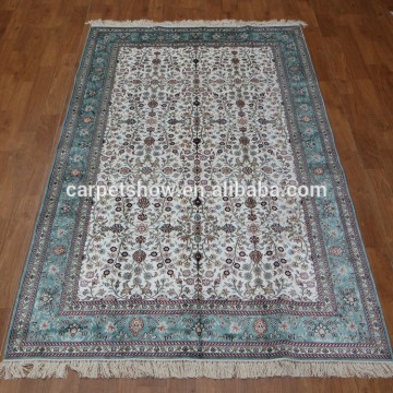 5*8 ft stock color Hand Knotted Double Knots Carpet silk rugs
