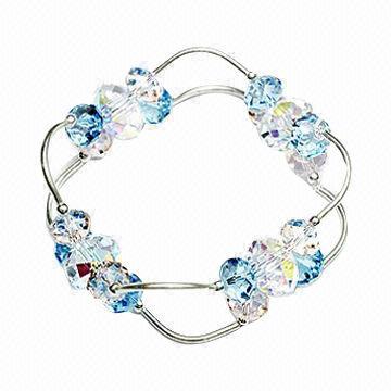 Bracelet, Made of Swarovski Crystal Stone and 925 Silver