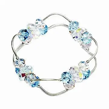 Bracelet, Made of Swarovski Crystal Stone and 925 Silver