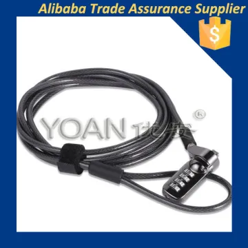 High security 4 digital number combination lock cable laptop lock