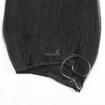 MRSHAIR Halo  Human Hair Apply With Invisible Wire Tic Tac Natural Hair NO Clip 14 18 22 inch Clip in Hair Extension