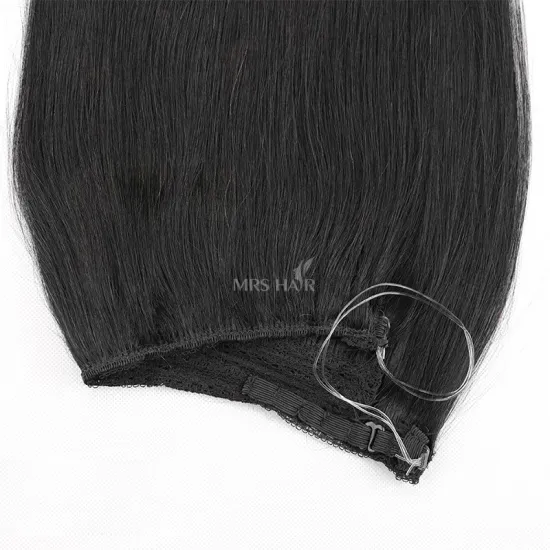 MRSHAIR Halo  Human Hair Apply With Invisible Wire Tic Tac Natural Hair NO Clip 14 18 22 inch Clip in Hair Extension