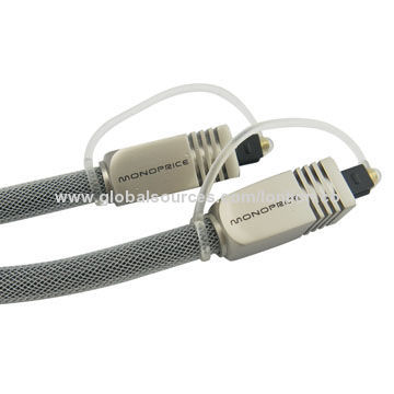 2014 New Digital Fiber-optic/Mini Toslink Cables with Zinc Shell, Used in Dolby Digital Receivers