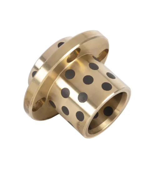 Self Lubricating Oilless Copper Sleeve Round Flange Brass Bearing Inlaid Graphite Bushing Graphite Bushes Bushing