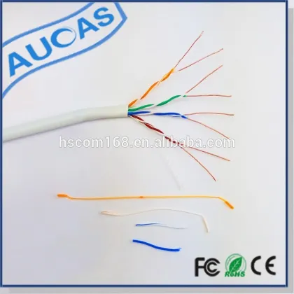 Hot sales 305m/box CE/Fluke passed utp cat6 passing fluke testing network cable cat5e lan cable for network system