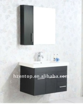 wall corner black lacquer bathroom cabinet EC-M8006