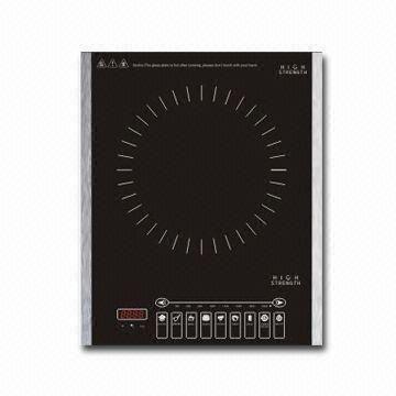 One-zone Induction Cooker with 1,800/2,000W Output Power and Whole Black Glass