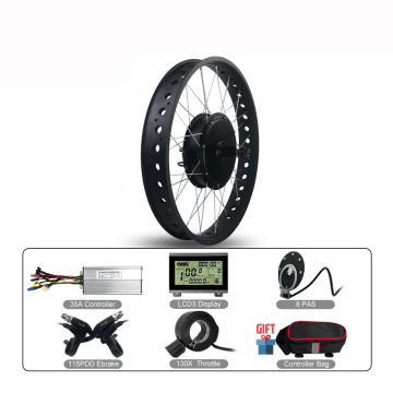 48V 1500W Rear Cassette Hub Motor Fat Tire Conversion Kit for 20/26 Inch Electric Fat Bike with 4.0 Tyres