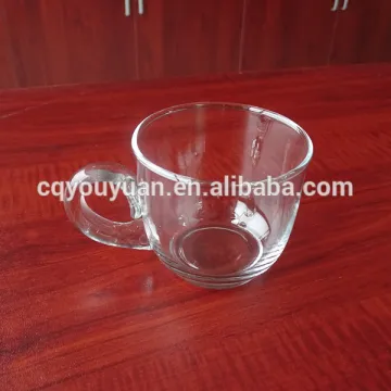 clear glass fancy 200ml 7oz hot wholesale coffee mugs with handle