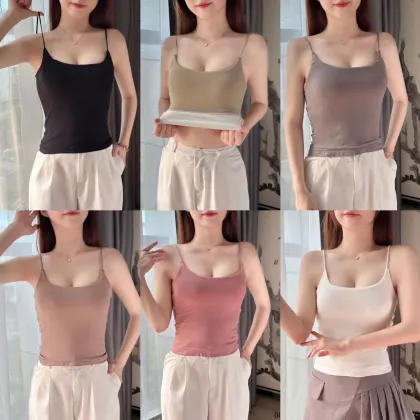 Warm Tank Top with Chest Pads - One Piece Scarless Belly Protection