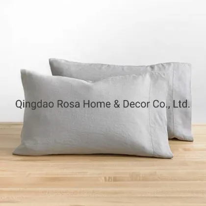 White Pure French Linen Pillow Case Set