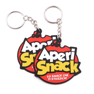 Custom 2D PVC Keyring with Metal Accessories