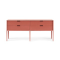 modern wood dining room furniture red