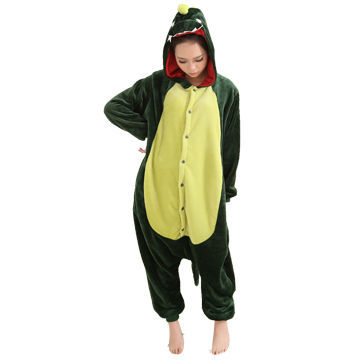 Animal Onesie Kigurumis Pajamas, Flannel or Coral Fleece, Adult/Kid Dinosaur Party Cosplay Costume