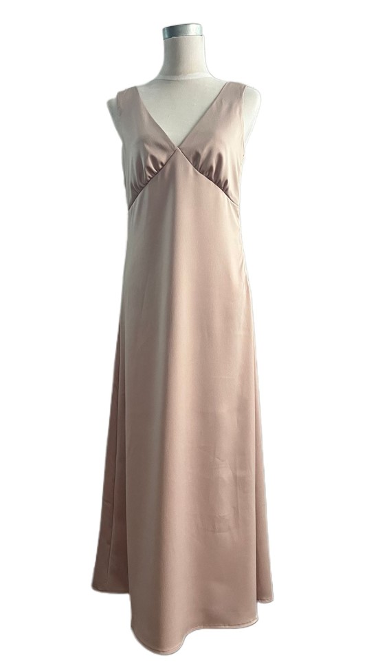 Elegant V-Neck Long Sleeveless Dress