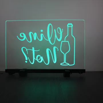 Custom Acrylic LED Edge Lit Hotel Hospital Sign with Business Logo for Wholesale