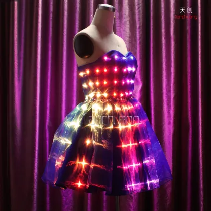 Programmable Light Led Dance Dress Lyric Dancing Dresses