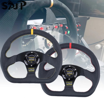 AUSO Universal 13 inch PVC Car Racing Steering Wheel