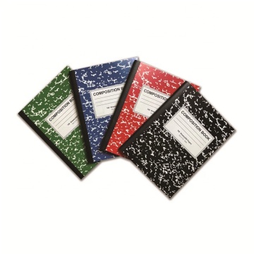 Zwarte tape naaimebinding samenstellingsboek met tijdtafel