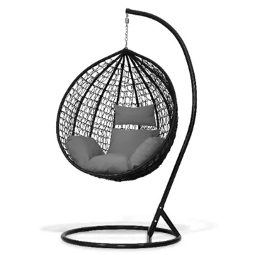 Egg Shape Wicker Patio Hanging Swing Chair