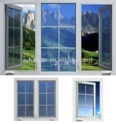 Latest home window design pvc Casement Window with manual opener