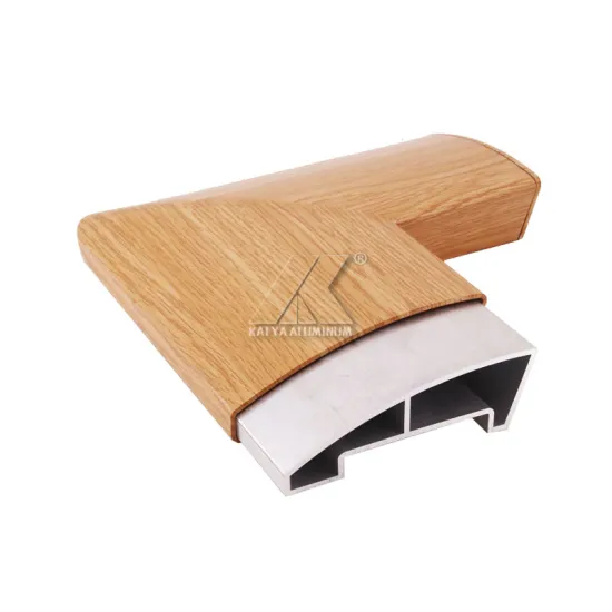 High Quality Factory Price Aluminum Extrusion Stair Handrail with Wood Grain Surface for China