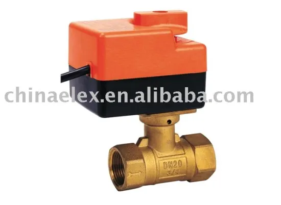 RED Brass Motorized Ball Valve For Water