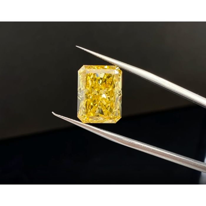 10.36CT Fancy Intense Dilaw na CVD Lab Diamond