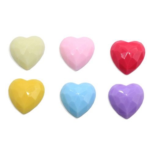 20mm Multi Color Heart Cabochon Flatback Craft z żywicy do robienia spinki do włosów