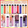 Gunn Pod2000puff Personalize o Vape Ecig descartável