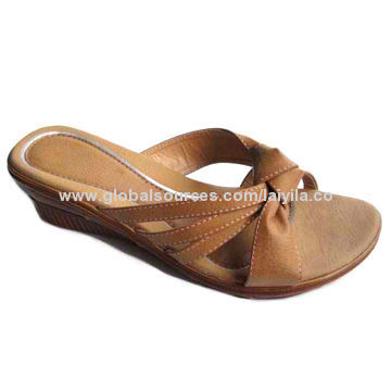 Hot Sale Ladies' Comfortable Wedge Sandals, Light PU Outsole
