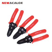 NEWACALOX Mini Precise Cutter Cable Wire Stripper Clamp Wire Cutter Wire Loop Stripping Pliers AWG 10-30 Terminal Crimping Tool