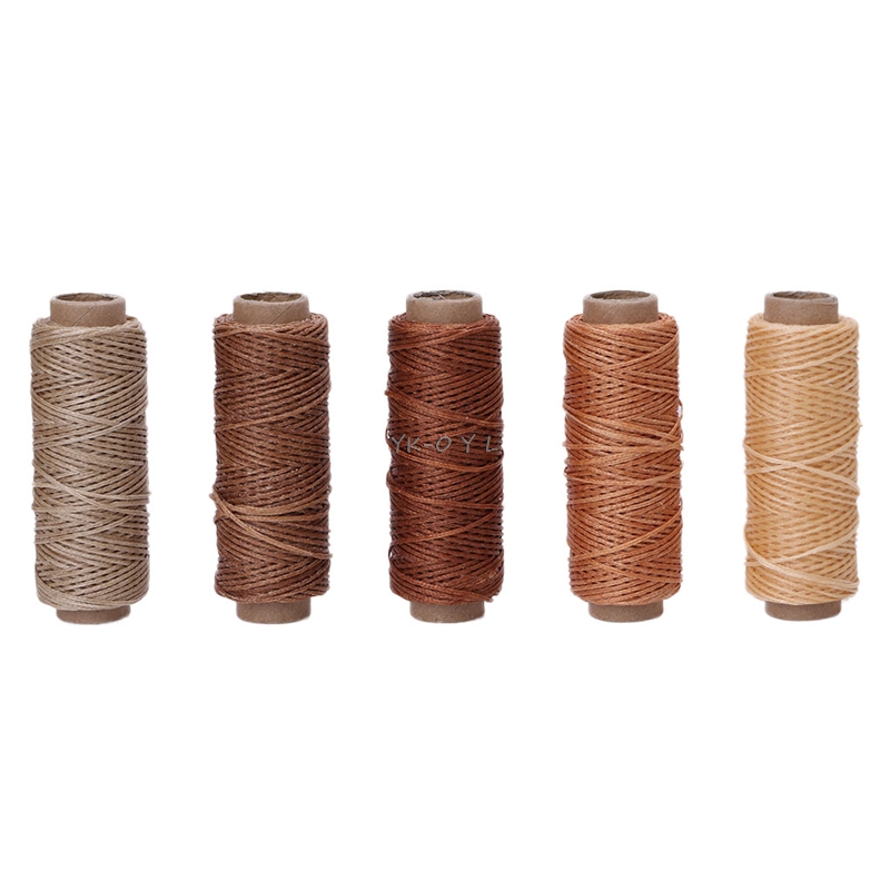 5Pcs 0.88mm 150D Leather Sewing Waxed Thread For Chisel Awl Shoes Luggage Repair wax thread