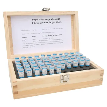 Customized Wholesale Solid Wood Pin Gauge Box Storage with 13MM Aperture