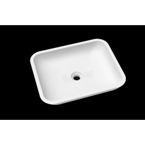 Pure acrylic rectangle countertop basin for bathroom