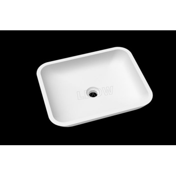 Pure acrylic rectangle countertop basin for bathroom