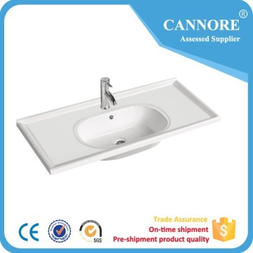 Side Ceramic Basin Sinks For Luxury Bathroom