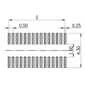 1,5-2.5 Single-Slot-männliche H1.28-Board-to-Board-Stecker