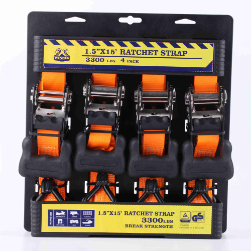 4 Pack 1.5 Inch Ratchet Lashing