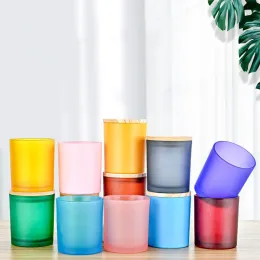 Empty Custom Black Candle Jars Glass Vessel