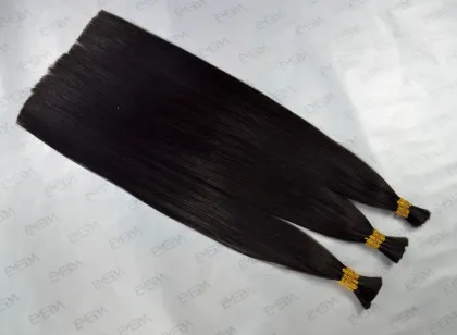 Brazilian bulk remy hair human braiding hair bulk on weft