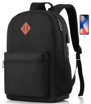 Laptop Backpack Travel School Bookbag Business College USB Cahrging Port Laptop Compartment Waterproof Oxford