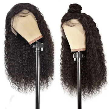 Hanfan 13X4 HD Undetected Transparent Swiss Lace Front Wig Brazilian Water Wave Raw Human Hair Wigs Pre plucked With Baby Hair