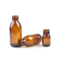 Garrafa de xarope de vidro de garrafa líquida âmbar de 250 ml