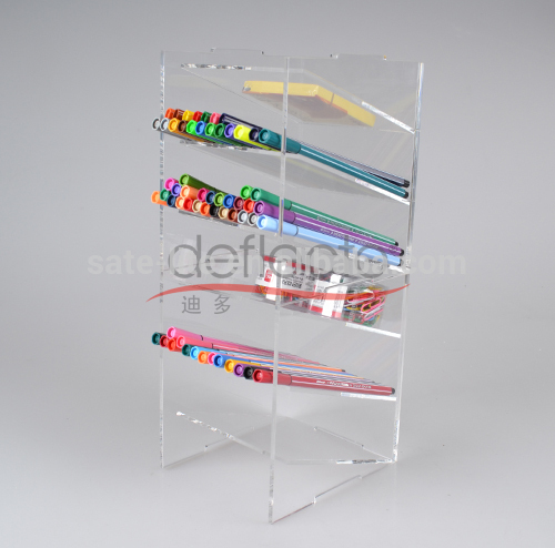 Modern Clear Acrylic Office Desktop Pen Organize Display Holder Stand